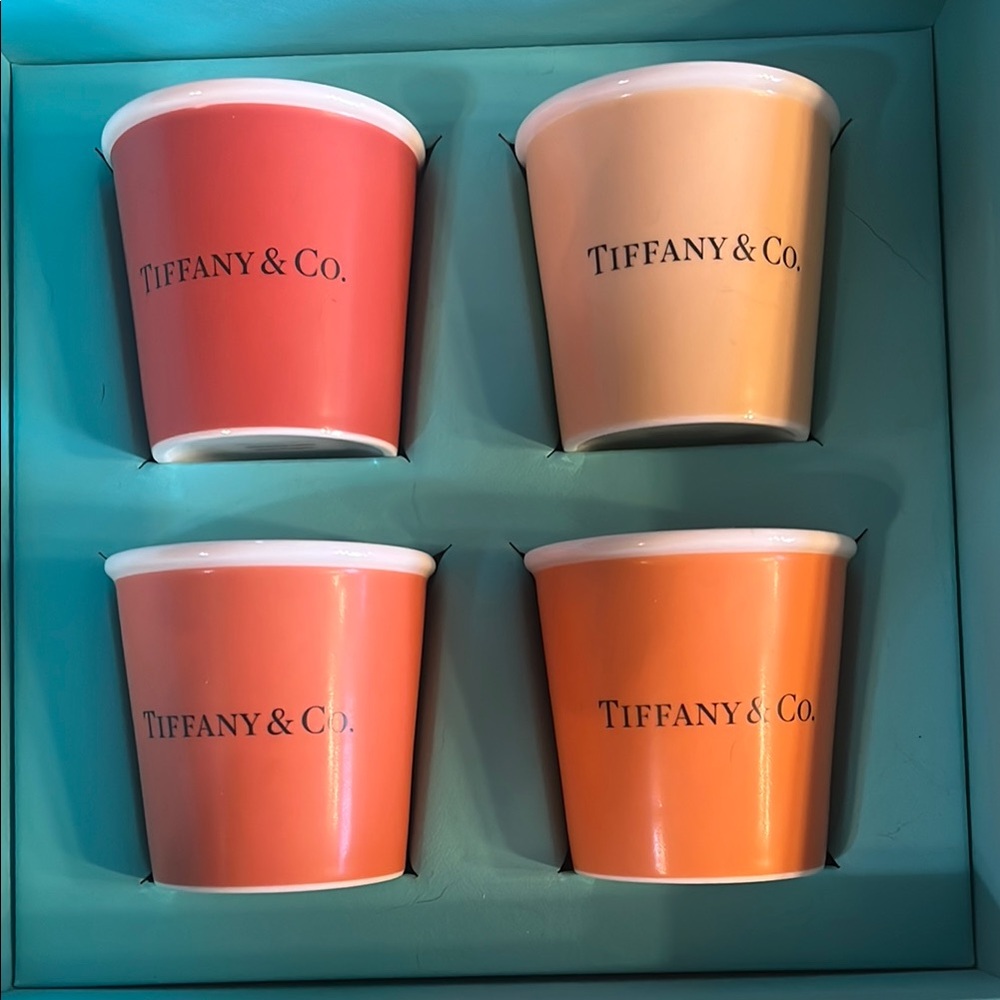 Tiffany & Co. Multicolor Coffee Cups Set
